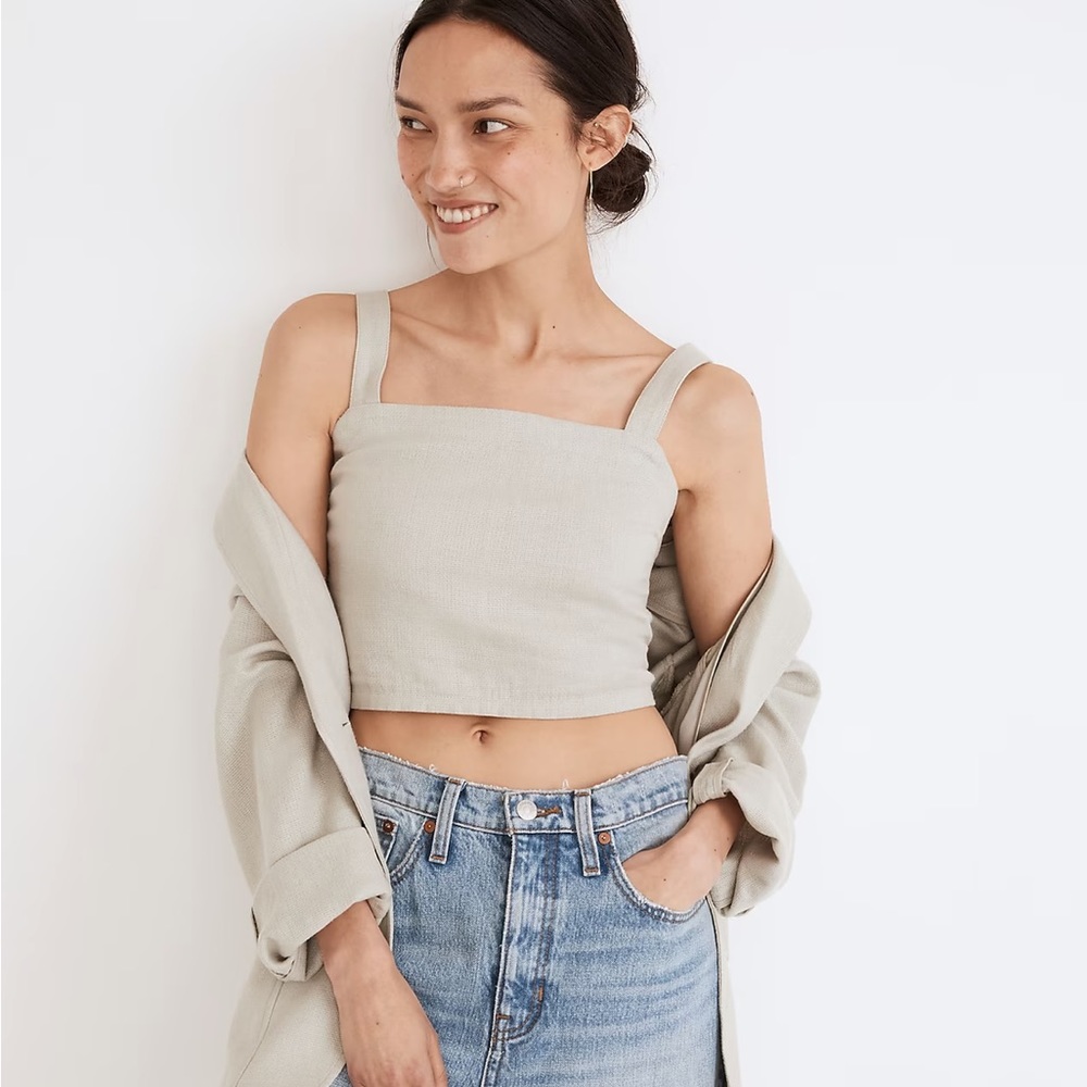 NWT Madewell Abbie Breezewoven Crop Top